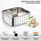 Sona Stainless Steel Square Paneer Mould/Maker/Strainer Perfect for Making Homemade Paneer/Cheese/Tofu | Dishwasher Safe (12 cm x 4 cm)