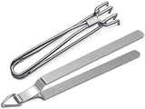 SONA Stainless Steel Chapati Roti Chimta with Pakkad Utensil Holder (Pack of 1)