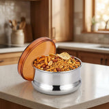 Sona Premium Engraved Stainless Steel Stackable and Leak-Proof Lunch/Storage Containers 650ml