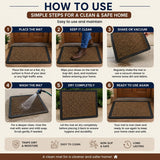 Sona Premium Door Mat for Home Entrance,Waterproof All-Season, All-Weather Doormat, Sturdy Natural Rubber, Fade Resistant, Low Profile, Easy Clean, Heavy Duty (2X3 feet) (Geo Beige)
