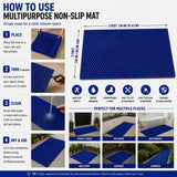 Sona Anti Skid & Multipurpose RubIHr/Bathroom Mat/Shower Mat/Carpet/Rugs/Rainmat/Swimming Pool Mat||2x3 Feet Blue