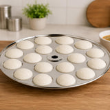 Sona Stainless Steel Mini Idli Plate, Thick Gauge, 1 Piece for Perfectly Steamed 18 Idlis (Pack of 1)