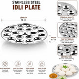 Sona Stainless Steel Mini Idli Plate, Thick Gauge, 1 Piece for Perfectly Steamed 18 Idlis (Pack of 1)
