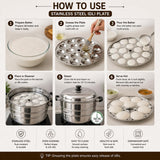 Sona Stainless Steel Mini Idli Plate, Thick Gauge, 1 Piece for Perfectly Steamed 18 Idlis (Pack of 1)