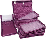 Sona Cosmetic Necklace Earrings Vanity Jewellery Organize Pouch (Purple)