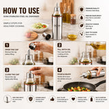 Sona Stainless Steel Oil Dispenser | Leak-Proof Oil Bottle for Kitchen with Nozzle | Cooking Oil Container | Steel Oil Bottle | Oil Dispenser Bottle | No-Drip Oil Dispenser 750ml