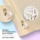 Sona Cotton Saree Bags/Covers For Storage Big Size Single (16 X 14 Inches) With Zip Closure For Clothes Bags And Wardrobe Organizer With Transparent Mesh Window, Beige (Pack of 6)