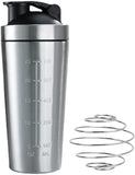 Sona Stainless Steel Protein Shaker , 750 ml Blender Bottle Shaker with Scale, Portable Leak-Proof Metal Shaker Stainless Steel Shaker with Ball Sports Water Cup for Fitness Hiking Cycling (Pack of 1)