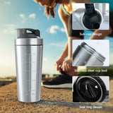 Sona Stainless Steel Protein Shaker , 750 ml Blender Bottle Shaker with Scale, Portable Leak-Proof Metal Shaker Stainless Steel Shaker with Ball Sports Water Cup for Fitness Hiking Cycling (Pack of 1)