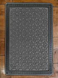Sona Premium Door Mat for Home Entrance,Waterproof All-Season, All-Weather Doormat, Sturdy Natural Rubber, Fade Resistant, Low Profile, Easy Clean, Heavy Duty (60X40 cm) (Grey)