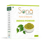 Sona Healthcare Indigo Leaves Powder (200 Grams) For Hair Colour ,Natural,No Added Colour Or Preservatives ,Avuri Akulu Powder ,Indigofera Tinctoria Powder