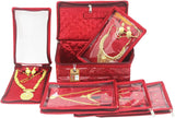 Sona Cosmetic Necklace Earrings Vanity Jewellery Organize Pouch (Maroon)