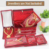 Sona Cosmetic Necklace Earrings Vanity Jewellery Organize Pouch (Maroon)