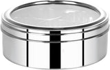 Sona Premium Stainless Steel Masala Dabba/Spice Box with Clear View Lid and 7 Compartments | Traditional Indian Spice Container