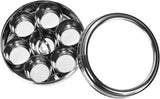 Sona Premium Stainless Steel Masala Dabba/Spice Box with Clear View Lid and 7 Compartments | Traditional Indian Spice Container