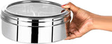 Sona Premium Stainless Steel Masala Dabba/Spice Box with Clear View Lid and 7 Compartments | Traditional Indian Spice Container