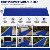 Sona Anti Skid & Multipurpose RubIHr/Bathroom Mat/Shower Mat/Carpet/Rugs/Rainmat/Swimming Pool Mat|2x10 Feet Blue