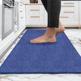 Sona Cushion Noodle Mat for Home Entrance, Heavy Indoor Outdoor Anti Slip PVC Floor Mat for Bedroom, Kitchen, Absorbent Solid Mats for Bathroom, Doors, Office, Door Mat, Bath Mat,Feet 2x4 Blue