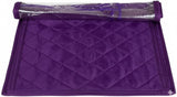 Sona Satin Saree Cover | Designer Bow Saree Cover with Zip | Clothes Organiser for wardrobe | 6 Piece(Purple)