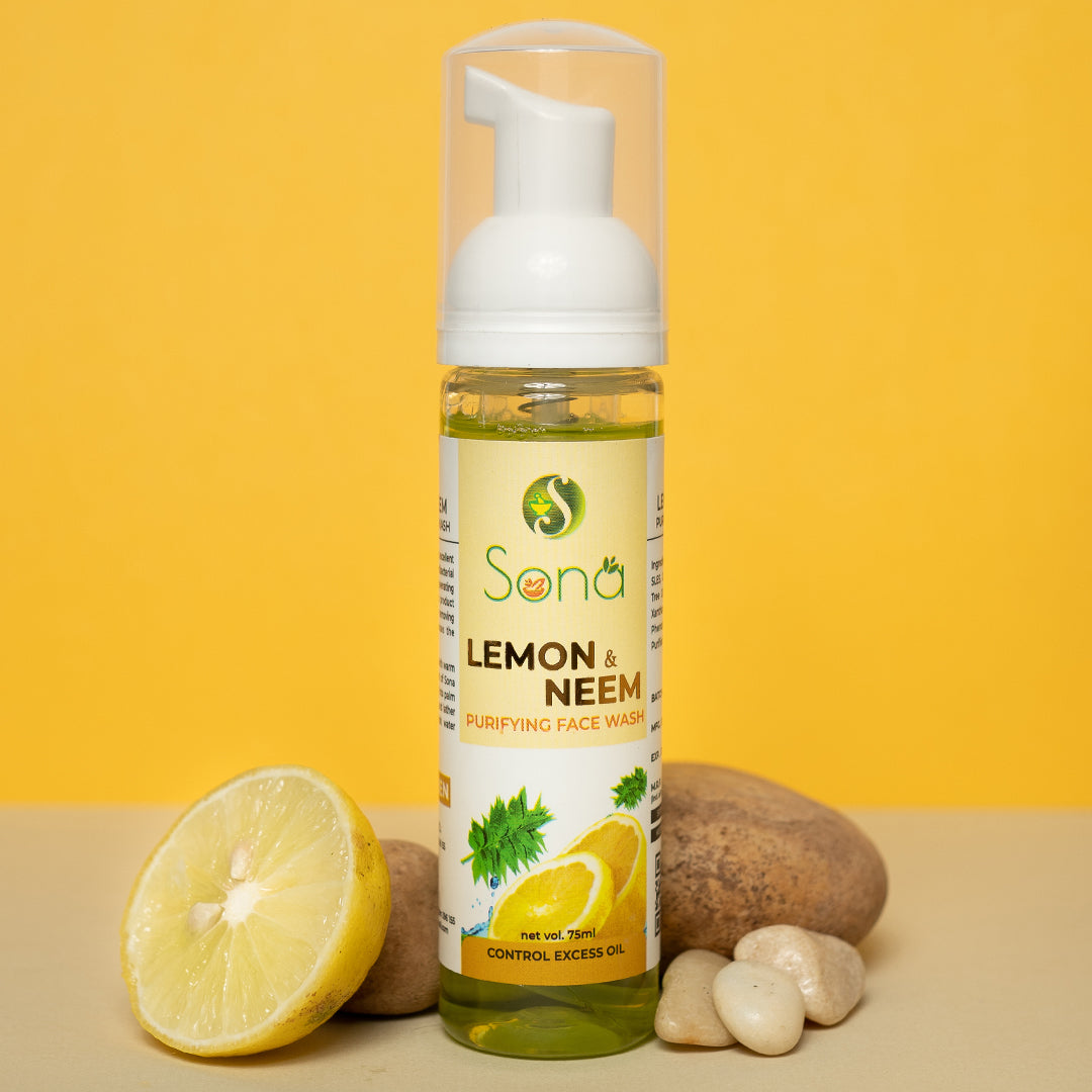 lemon and neem face wash | oily skin face wash