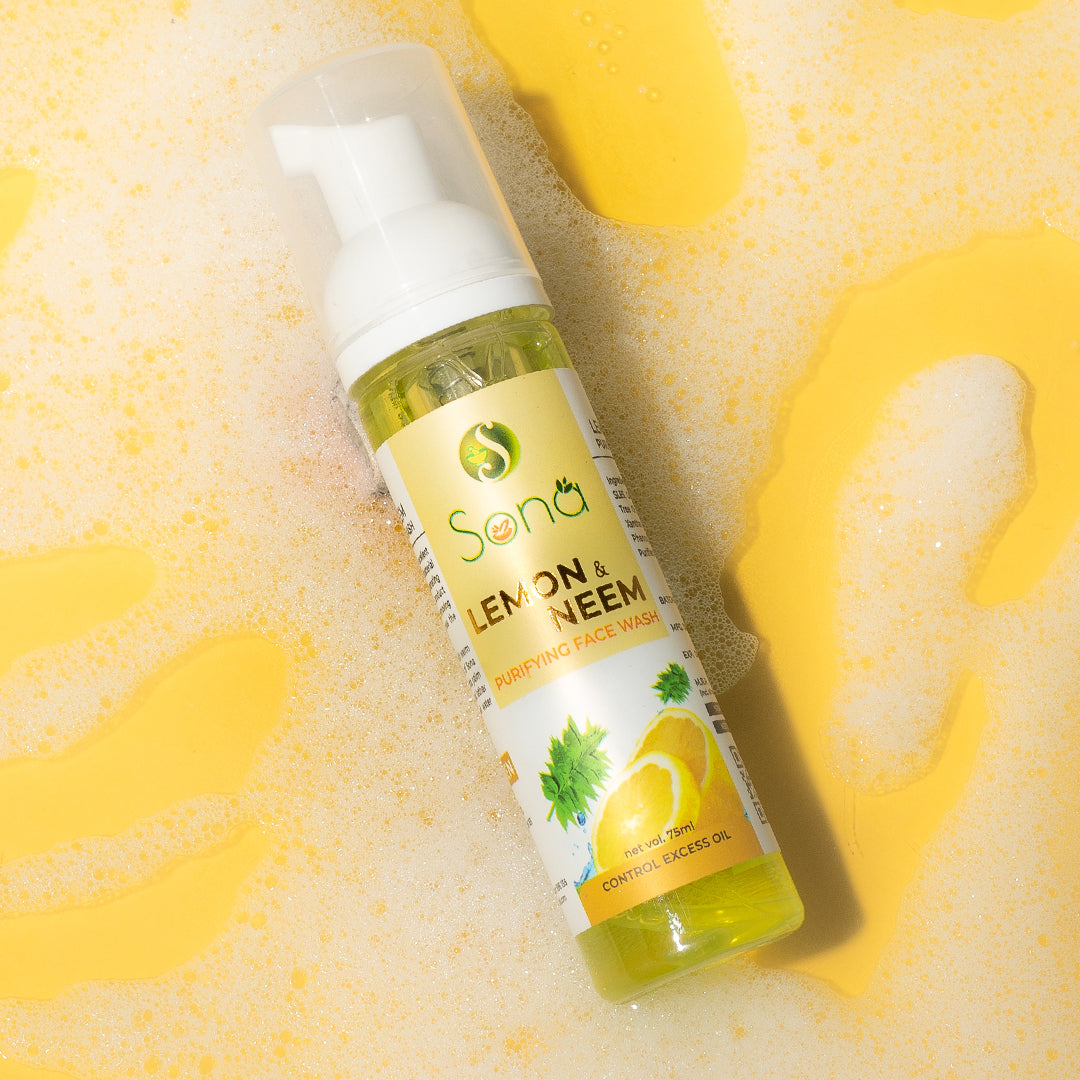 lemon and neem face wash | oily skin face wash
