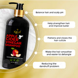 Krivi Apple Cider Vinegar Shampoo with Apple Cider Vinegar and Vitamin E -300ml (Pack of 1)