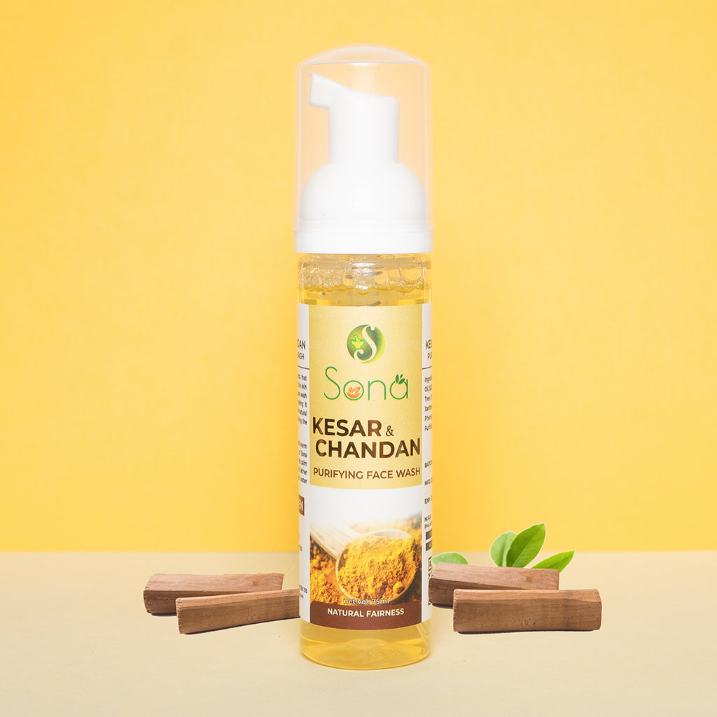 Sona Kesar and Chandan Face Wash for Natural Fairness - Paraben Free ...