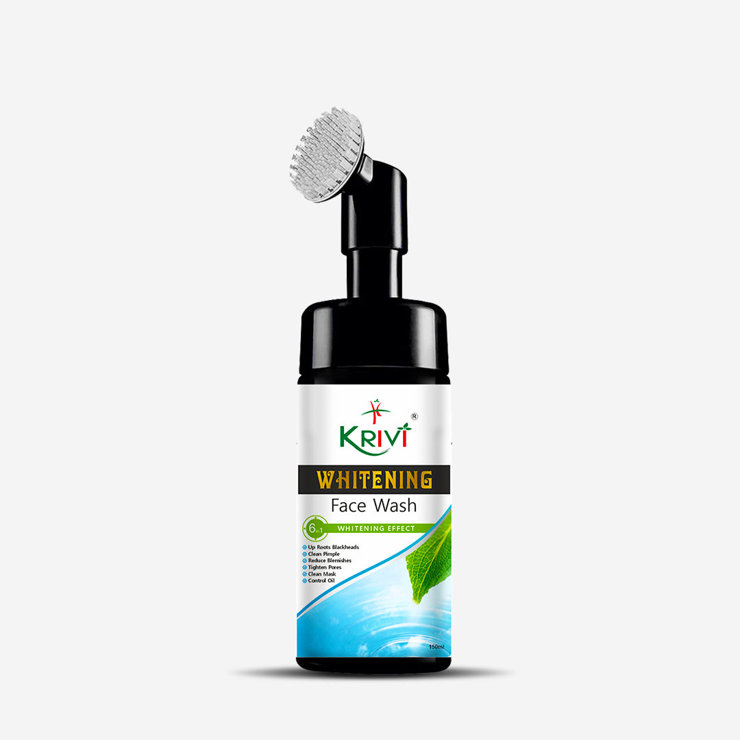 Krivi Whitening Face Wash with Sea Buckthorn Oil, Vitamin A, Vitamin B5, and Tea Tree Oil for Natural Fairness with Paraben Free-150ml (Pack of 1)