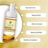 Sona Kesar and Chandan Face Wash for Natural Fairness with Paraben Free - 150 ml (Pack of 1)