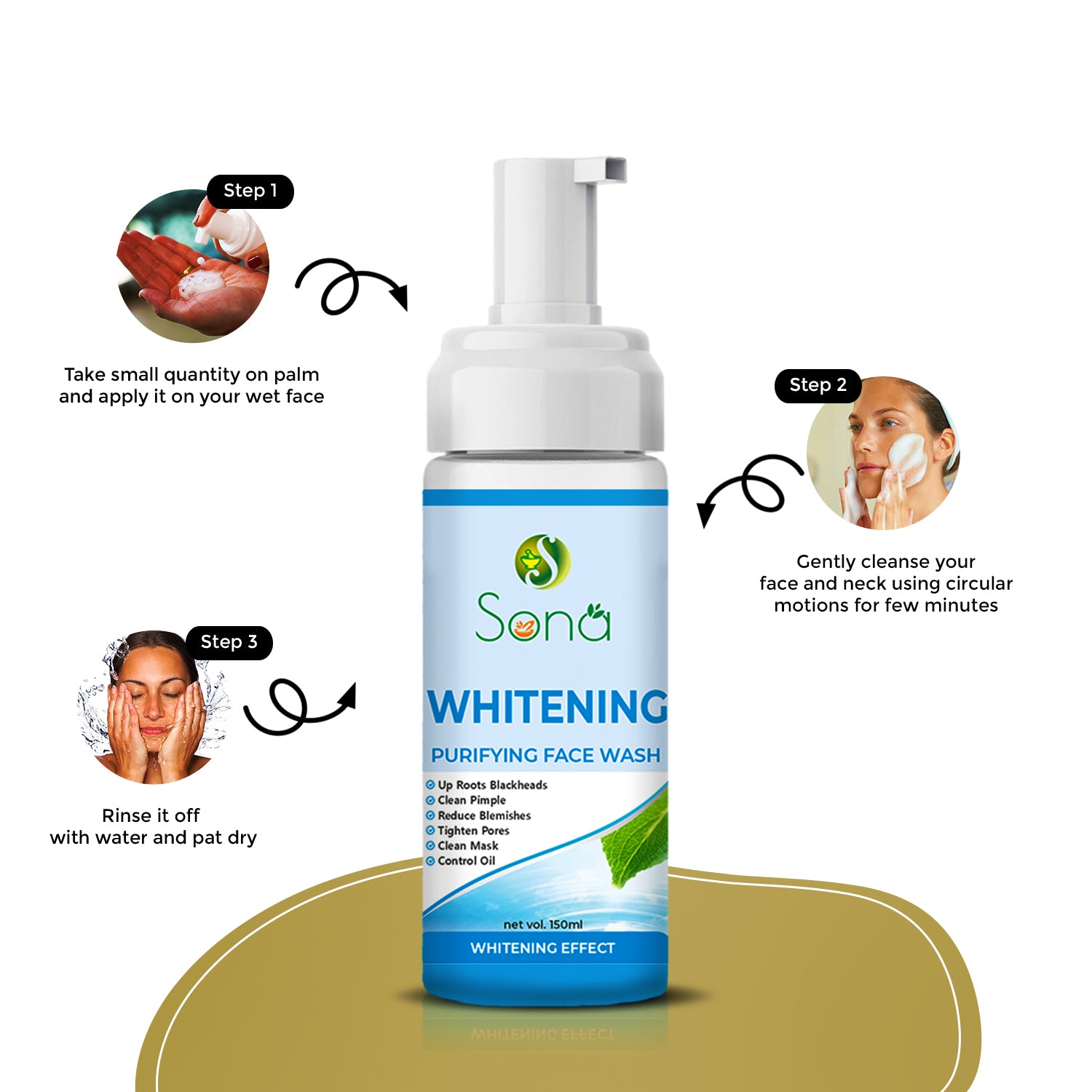 Sona Whitening Face Wash with Vitamin E & B5