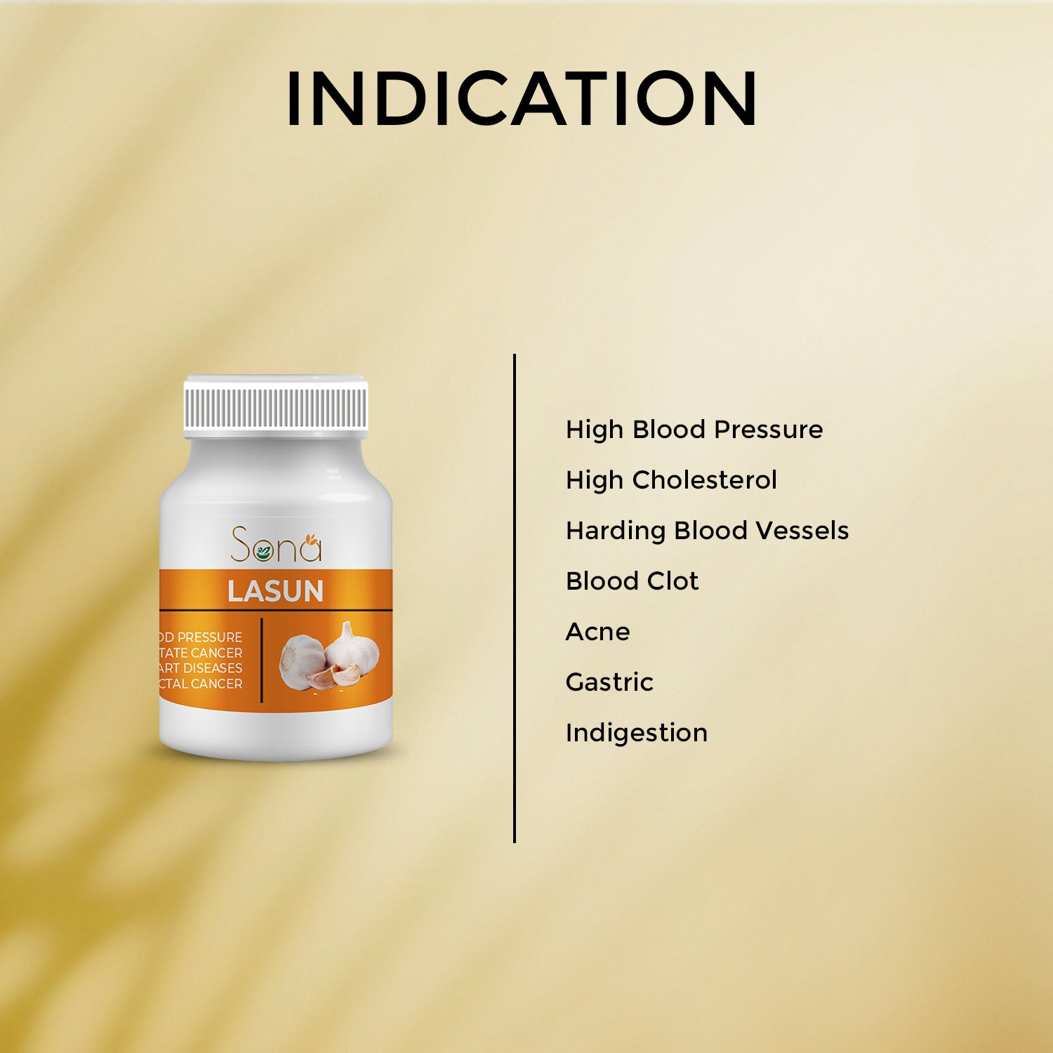 Sona Pure Herbs Lasuna Cardiac Wellness Tablets - 60 Tablets
