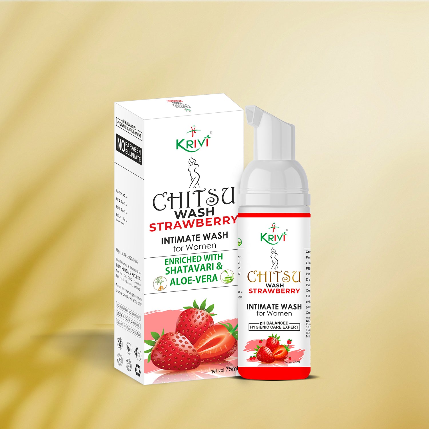 Chitsu Intimate Wash Strawberry for Women The hygiene care expert 75ml (Pack of 1)