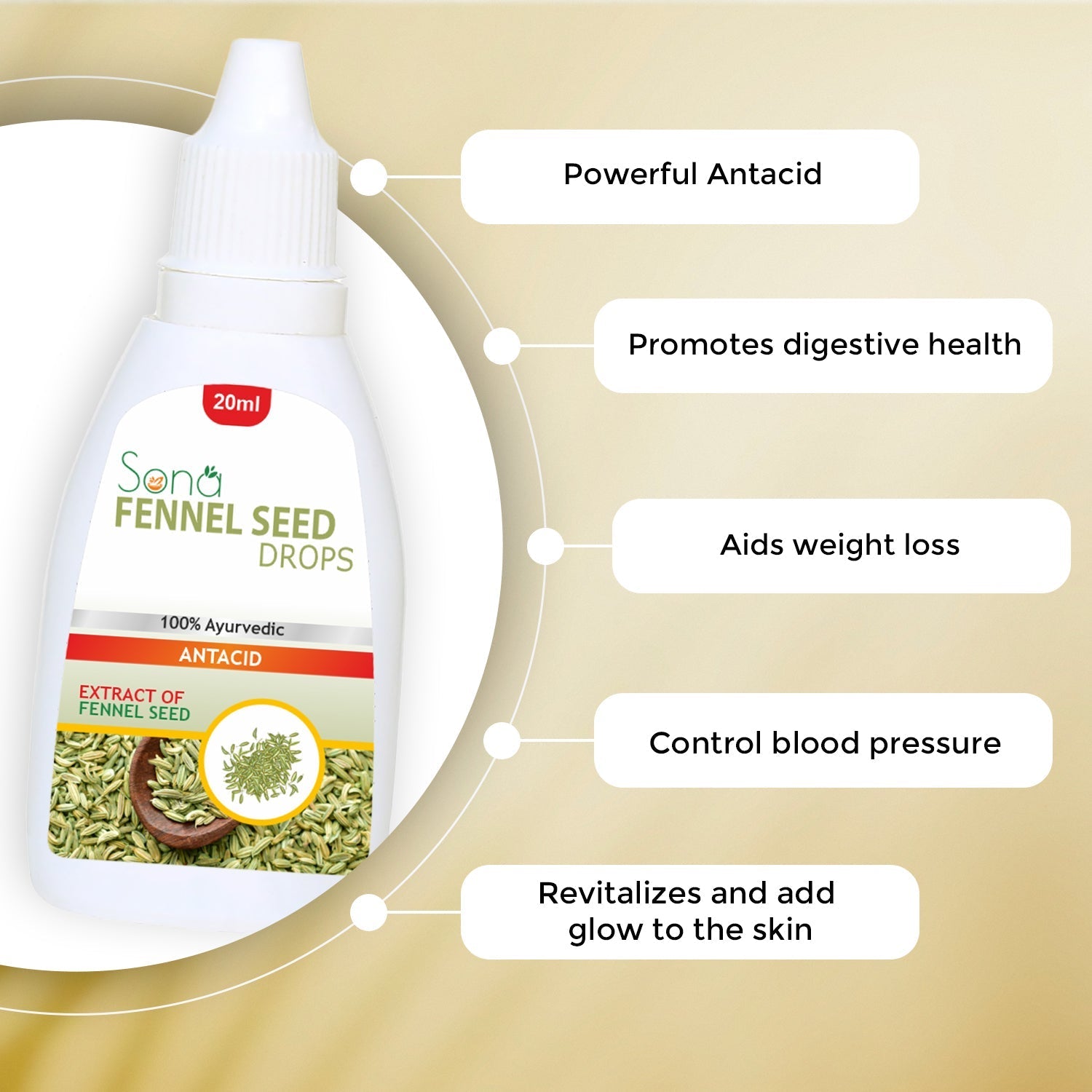 Sona Fennel Seed Drop Antacid  ( Pack of 3)