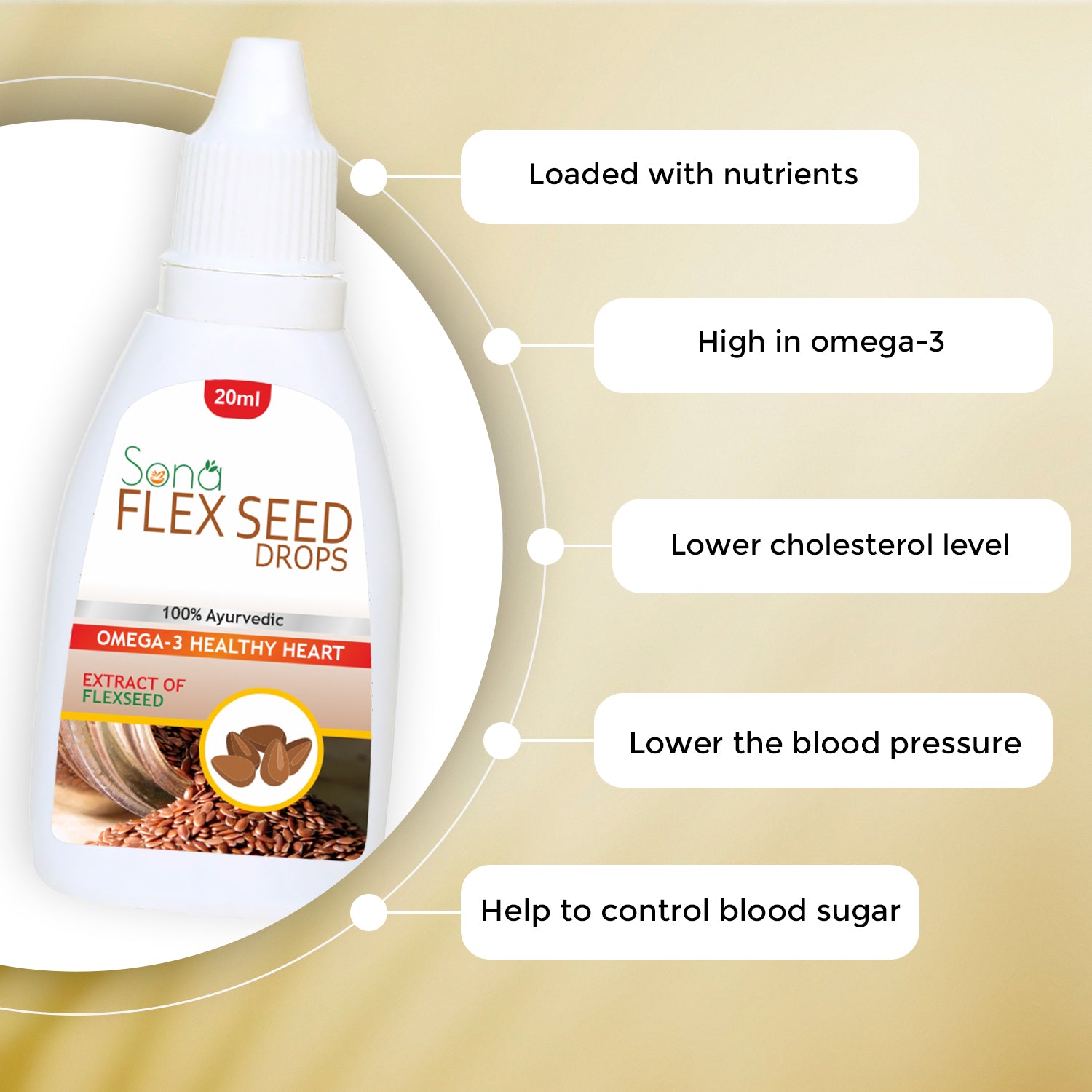 Sona Flex Seed  Drop Omega-3 For Healthy heart (Pack of 1)
