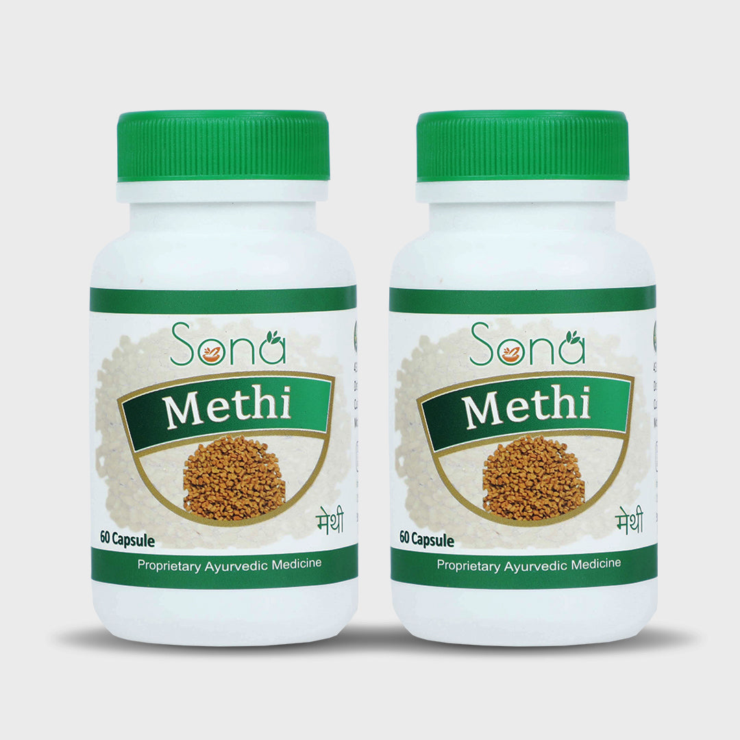 Sona  Methi Capsule for Healthy skin and hair-60 Capsule(Pack of 2)