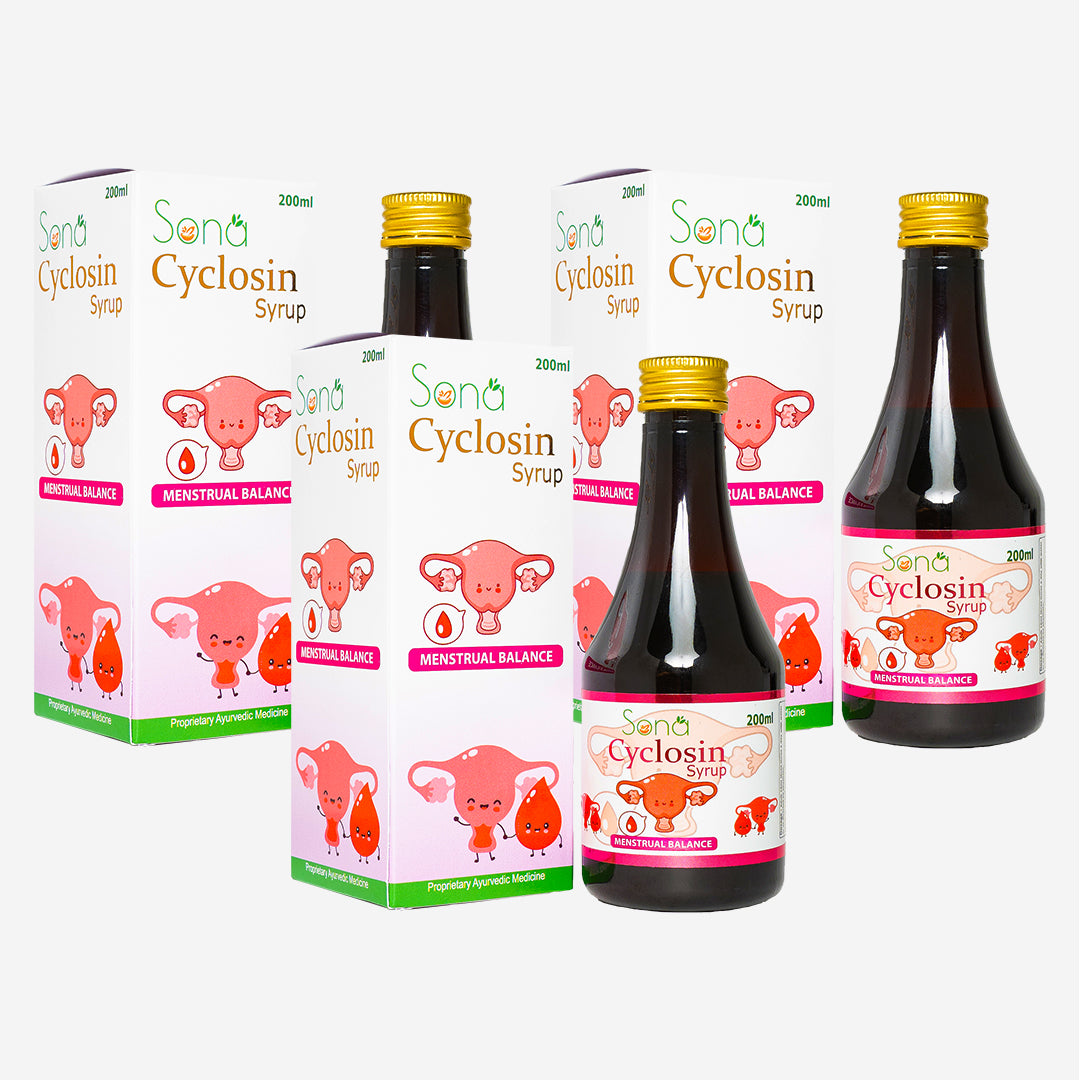 Sona Cyclosin Syrup for Healthy Women -200 ml (Pack of 3)