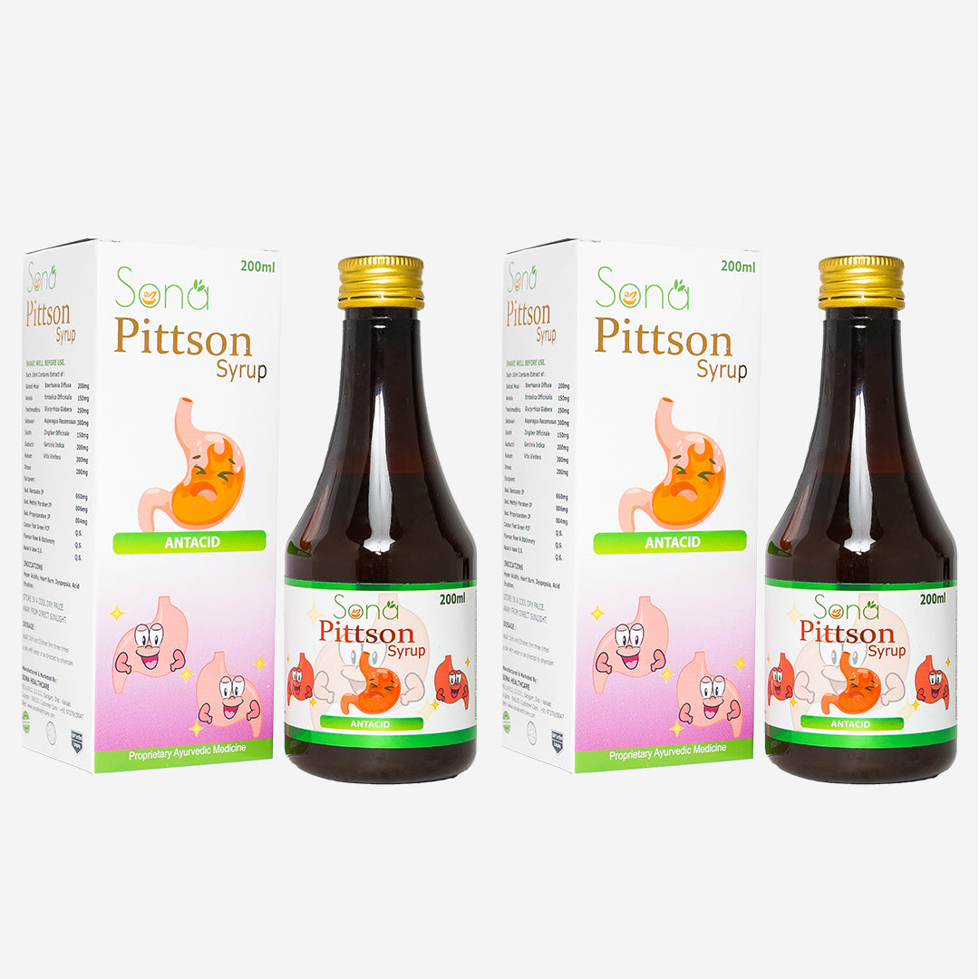 Sona Pittson  Syrup For Acidity & Heart burn   -200ml(Pack of 2)